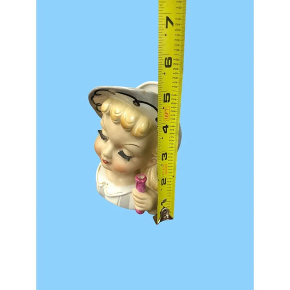 Vintage Napco Lady Head Vase Blonde Curls #52/271 Japan - Picture 3 of 5